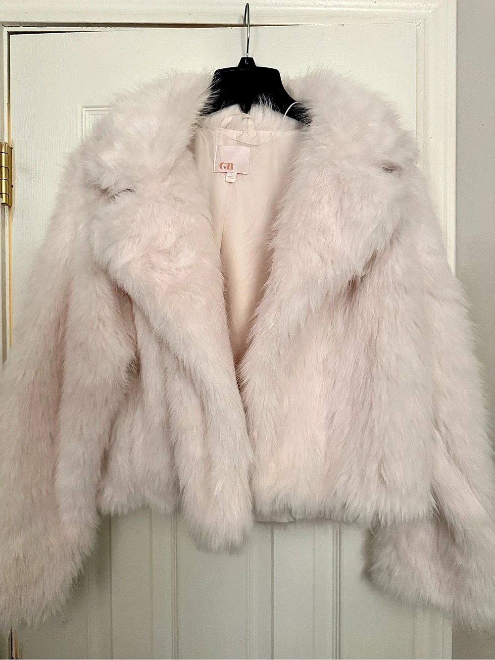 GB Faux Fur Jacket White Large
